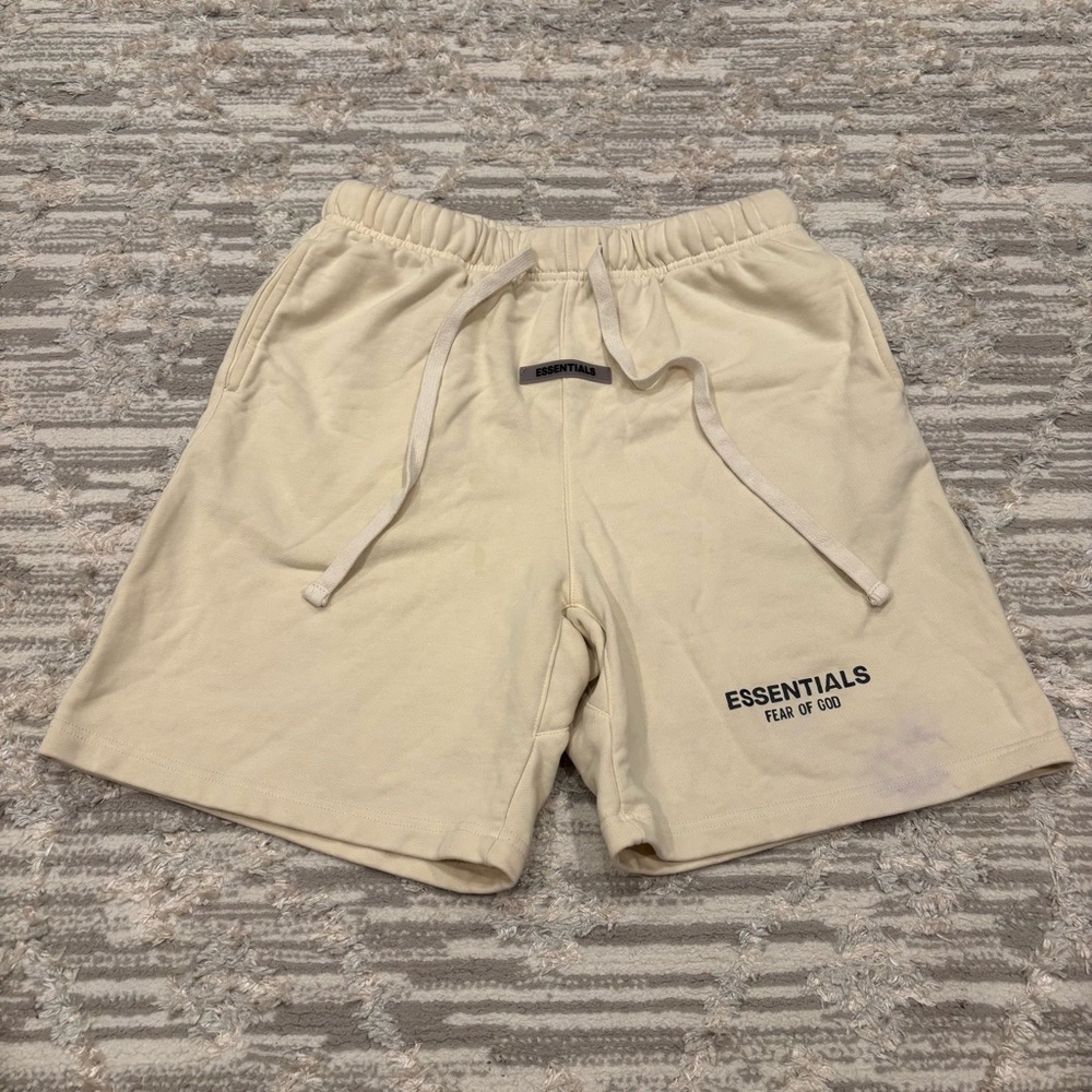 Essentials Fear of God FOG Shorts Men’s Large 7” Drawstring Logo Read